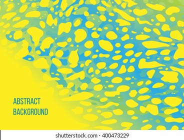 Vector abstract background with yellow and blue stains 