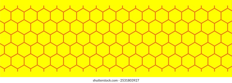 vector abstract background in yellow color with hexagonal elements