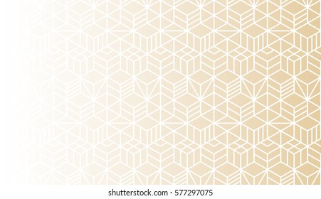 Vector abstract background. Yellow and white colors. Gradient. Geometric line pattern. Necker cube. Light fond. Neutral fond. EPS 8. Neutral brown backdrop. 