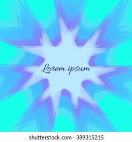 Vector abstract background. Your lettering, white, blue and violet colors
