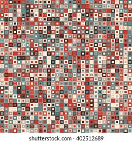 Vector abstract background.Consists of geometric elements.The elements have a square shape and different color.Vintage mosaic background.Useful as design element for texture and artistic compositions.