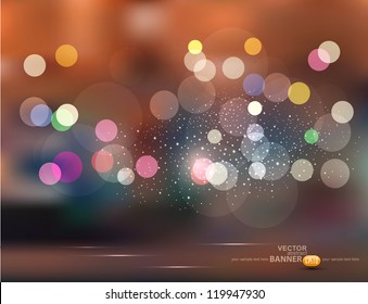 vector abstract background.Holiday evening city