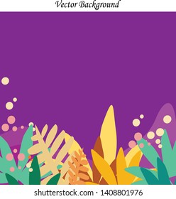 Vector abstract backgrounds with copy space for text. Use for banners, posters, cover design templates, wallpapers. spring leaves and flowers