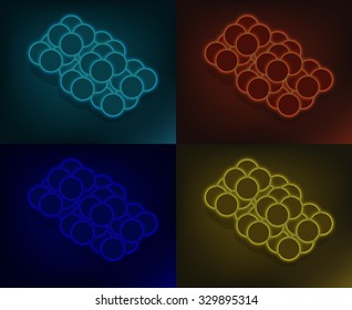 Vector abstract backgrounds set.Colorfull circles.For web,flyer,broshure,or banner.Vector illustration.