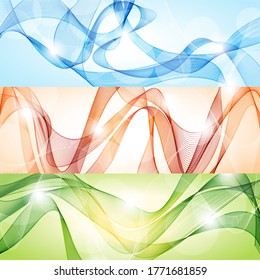 Vector abstract backgrounds with waves