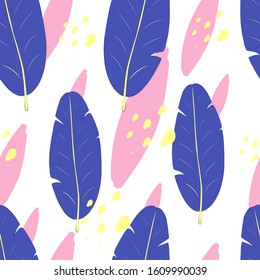 Vector abstract banana leafs pattern