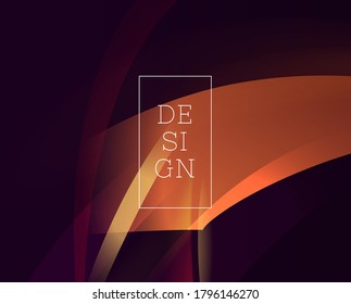 Tarjeta de bandera abstracta vectora con formas geométricas de oro rojo, composición de cubierta dinámica con copia de diseño en marco
