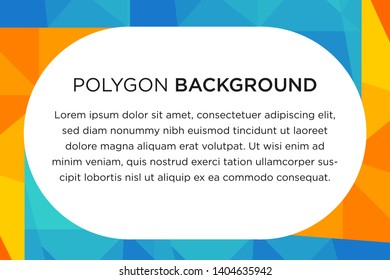 Vector abstract banner collection with modern light hi-tech background. blue and orange colors. horizontal background. triangle polygonal.