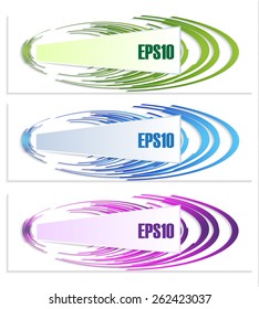 Vector abstract banner creative background set in blue, green, purple, violet colors in futuristic business modern design for header, web, card and other graphic with copy space for text.