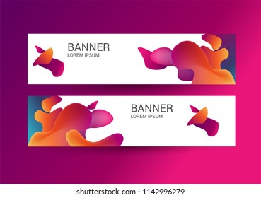 Vector abstract banner design. Elegant Color