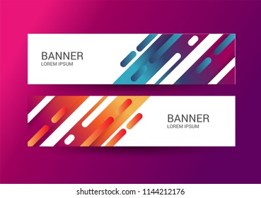 Vector abstract banner design. Elegant Color
