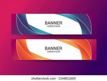 Vector abstract banner design. Elegant Color