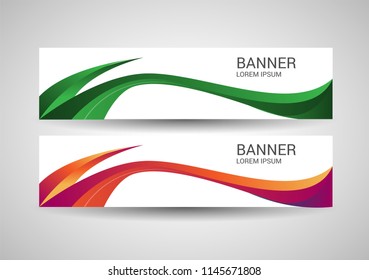 Vector abstract banner design. Elegant Color