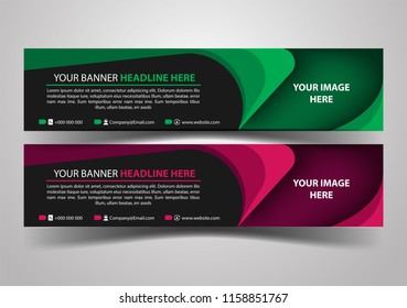 Vector abstract banner design. Elegant Color