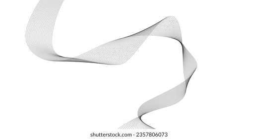 Vector abstract banner design. Fluid vector shaped background. Classic banner template pattern for social media and web sites. Gray wavy lines. Wave banner