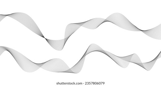 Vector abstract banner design. Fluid vector shaped background. Classic banner template pattern for social media and web sites. Gray wavy lines. Wave banner