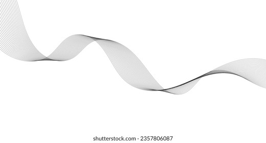 Vector abstract banner design. Fluid vector shaped background. Classic banner template pattern for social media and web sites. Gray wavy lines. Wave banner