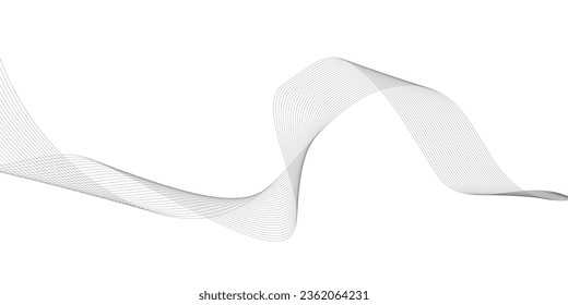 Vector abstract banner design. Fluid vector shaped background. Classic banner template pattern for social media and web sites. Gray wavy lines. Wave banner