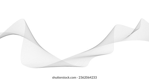 Vector abstract banner design. Fluid vector shaped background. Classic banner template pattern for social media and web sites. Gray wavy lines. Wave banner