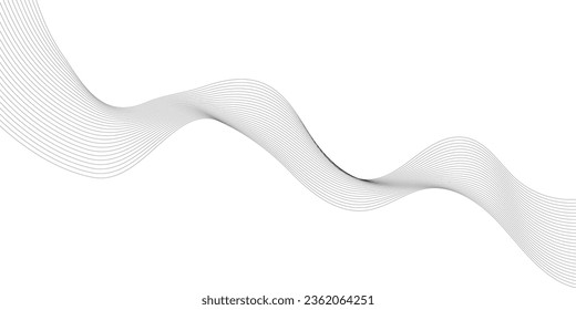 Vector abstract banner design. Fluid vector shaped background. Classic banner template pattern for social media and web sites. Gray wavy lines. Wave banner