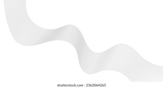 Vector abstract banner design. Fluid vector shaped background. Classic banner template pattern for social media and web sites. Gray wavy lines. Wave banner