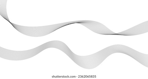 Vector abstract banner design. Fluid vector shaped background. Classic banner template pattern for social media and web sites. Gray wavy lines. Wave banner