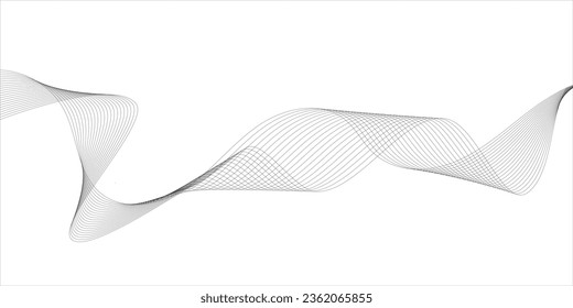 Vector abstract banner design. Fluid vector shaped background. Classic banner template pattern for social media and web sites. Gray wavy lines. Wave banner