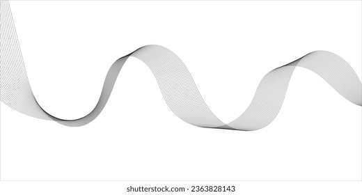 Vector abstract banner design. Fluid vector shaped background. Classic banner template pattern for social media and web sites. Gray wavy lines. Wave banner