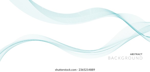 Vector abstract banner design. Fluid vector shaped background. Classic banner template pattern for social media and web sites. Blue wavy lines. Wave banner.