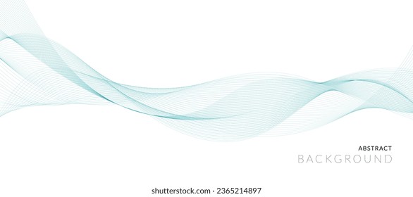Vector abstract banner design. Fluid vector shaped background. Classic banner template pattern for social media and web sites. Blue wavy lines. Wave banner.