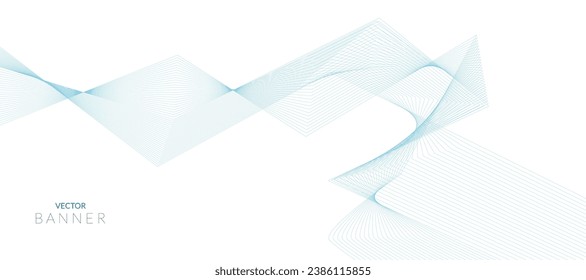 Diseño de pancartas abstractas vectoriales. Fondo en forma de vector fluido. Patrón clásico de patrón de banner para medios sociales y sitios web. Líneas onduladas azules. Banner de oleada.