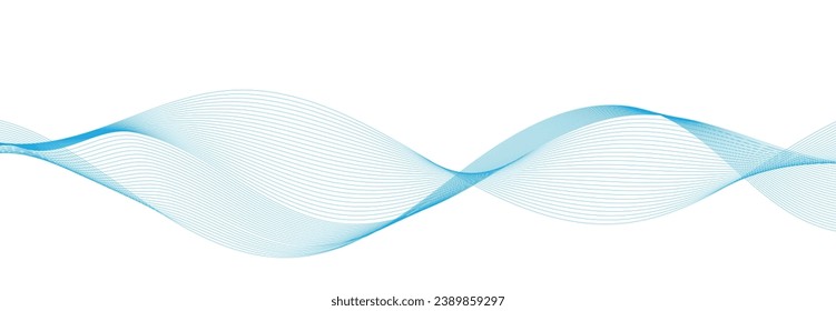 Vector abstract banner design. Fluid vector shaped background. Classic banner template pattern for social media and web sites. Blue wavy lines. Wave banner.