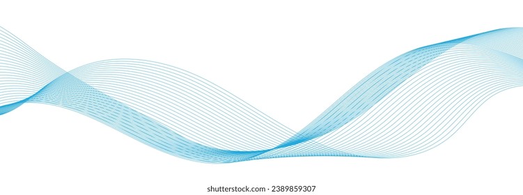 Vector abstract banner design. Fluid vector shaped background. Classic banner template pattern for social media and web sites. Blue wavy lines. Wave banner.