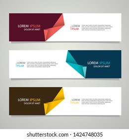 Vector abstract banner design geometric Modern. Web template. can used for landing page, Footer, Header, layout, letterhed