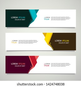 Vector abstract banner design geometric Modern. Web template. can used for landing page, Footer, Header, layout, letterhed