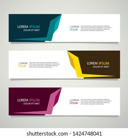 Vector abstract banner design geometric Modern. Web template. can used for landing page, Footer, Header, layout, letterhed