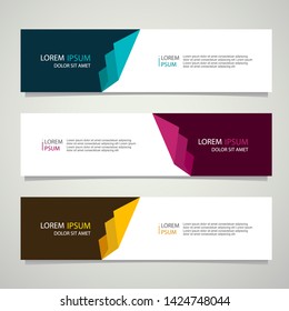 Vector abstract banner design geometric Modern. Web template. can used for landing page, Footer, Header, layout, letterhed