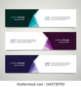 Vector abstract banner design geometric Modern. Web template. can used for landing page, Footer, Header, layout, letterhed
