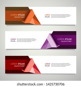 Vector abstract banner design geometric Modern. Web template. can used for landing page, Footer, Header, layout, letterhed
