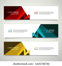 Vector abstract banner design geometric Modern. Web template. can used for landing page, Footer, Header, layout, letterhed