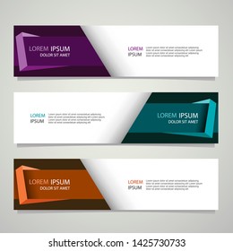 Vector abstract banner design geometric Modern. Web template. can used for landing page, Footer, Header, layout, letterhed