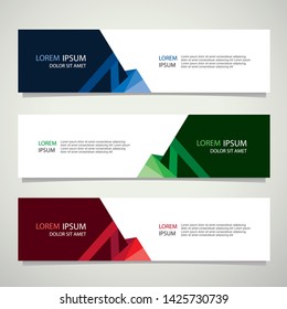 Vector abstract banner design geometric Modern. Web template. can used for landing page, Footer, Header, layout, letterhed