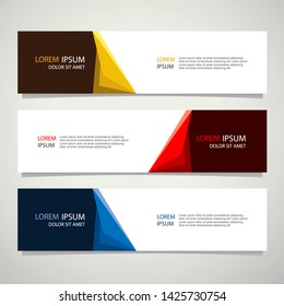 Vector abstract banner design geometric Modern. Web template. can used for landing page, Footer, Header, layout, letterhed