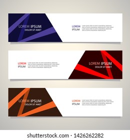 Vector abstract banner design geometric Modern. Web template. can used for landing page, Footer, Header, layout, letterhed
