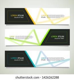 Vector abstract banner design geometric Modern. Web template. can used for landing page, Footer, Header, layout, letterhed