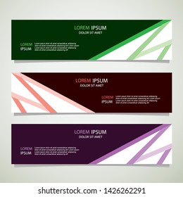 Vector abstract banner design geometric Modern. Web template. can used for landing page, Footer, Header, layout, letterhed