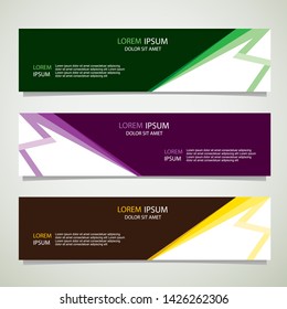 Vector abstract banner design geometric Modern. Web template. can used for landing page, Footer, Header, layout, letterhed