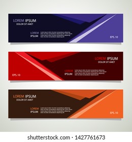 Vector abstract banner design geometric Modern. Web template. can used for landing page, Footer, Header, layout, letterhed