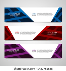 Vector abstract banner design geometric Modern. Web template. can used for landing page, Footer, Header, layout, letterhed