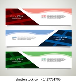 Vector abstract banner design geometric Modern. Web template. can used for landing page, Footer, Header, layout, letterhed